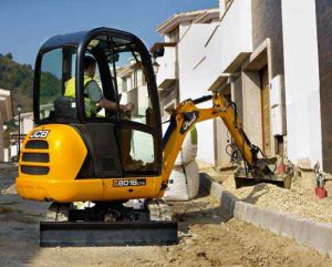 JCB 8018 CTS Excavator Digger Hire in Ludlow